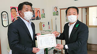 参議院選挙比例代表に出馬予定の公明党 横山 信一 氏を推薦